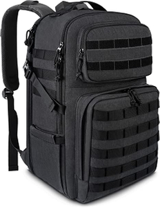 Plecak na laptopa 17 cali, duże plecaki podróżne do pracy na siłowni Camping piesze wycieczki, czarny #B5125