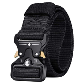 Pasy taktyczne dla mężczyzn w stylu militarnym Work Hiking Riggers Web Gun Belt z metalową klamrą Heavy Duty Quick Release